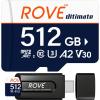 imageROVE Ultimate Micro SD Card microSDXC 256GB Memory Card with USB 32 Type C Card Reader 170MBs C10 U3 V30 4K A2 for Dash Cam Android Smart Phones Tablets Games512GB