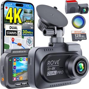 imageROVE R24K Dual PRO Dash Cam Front and Rear True 4K2K Dash Camera for Cars STARVIS 2 IMX678  IMX675 Sensors Free 128GB Card  CPL WiFi 6  up to 30MBs Download Speed 3quot IPS 24Hr Parking Mode