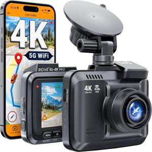 imageROVE R24K PRO Dash Cam Builtin GPS 5G WiFi Dash Camera for Cars 2160P UHD 30fps Dashcam with APP 24quot IPS Screen Night Vision WDR 150 Wide Angle 24Hr Parking Mode Supports 512GB Max