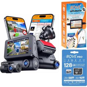 imageROVE R3 Dash Cam  Hardwire Kit  128GB Micro SD Card