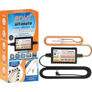 imageROVE Ultimate Dash Cam Hardwire Kit with USBC Port for R24K R24K PRO R24K Dual R24K Dual PRO and R3 Dash Camera Models 24Hr Parking Monitoring Kit with Low Voltage Protection